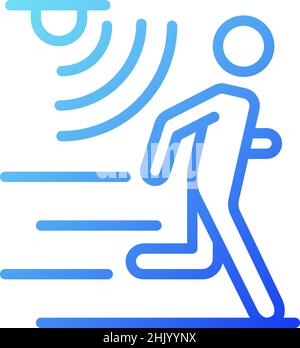 Symbol für linearen Vektor mit Gradienten zur Bewegungserkennung Stock Vektor