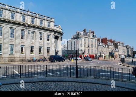 Aberdeen Stadtzentrum, Castlegate, Union Street, Aberdeenshire, Highland Region, Schottland, Vereinigtes Königreich Stockfoto