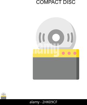 Einfaches Vektorsymbol für Compact Disc. Illustration Symbol Design-Vorlage für Web mobile UI-Element. Stock Vektor