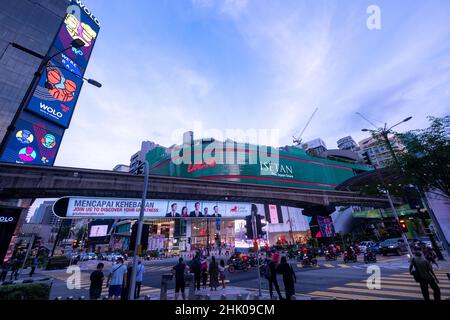 Kuala Lumpur, Malaysia-Januar 2022 Los 10 Einkaufszentrum im Stadtteil Bukit Bintang Stockfoto