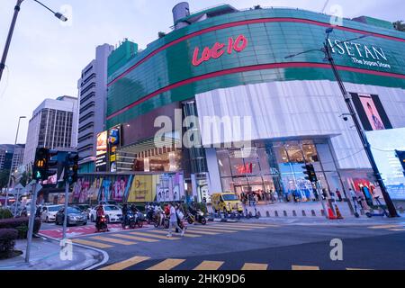 Kuala Lumpur, Malaysia-Januar 2022 Los 10 Einkaufszentrum im Stadtteil Bukit Bintang Stockfoto