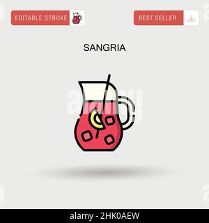 Einfaches Vektorsymbol für Sangria. Stock Vektor