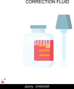 Einfaches Vektorsymbol für Korrekturflüssigkeit. Illustration Symbol Design-Vorlage für Web mobile UI-Element. Stock Vektor