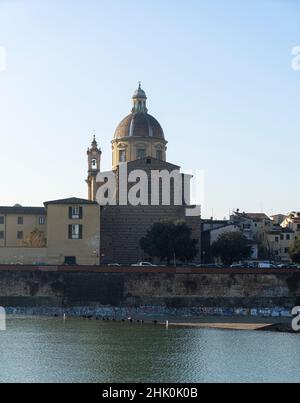 Florenz, Italien. Januar 2022. Blick auf die Kirche San Frediano in Cestello im historischen Zentrum der Stadt Stockfoto