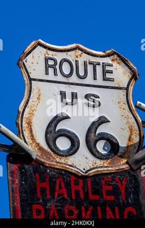 Portobello Market - Route 66-Straßenschild Stockfoto