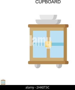 Einfaches Vektorsymbol „Schrank“. Illustration Symbol Design-Vorlage für Web mobile UI-Element. Stock Vektor