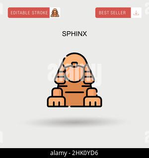 Einfaches Vektorsymbol Sphinx. Stock Vektor