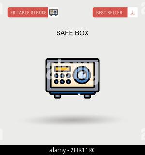 Safe Box einfaches Vektor-Symbol. Stock Vektor