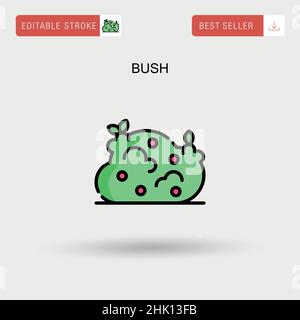 Einfaches Bush-Vektor-Symbol. Stock Vektor