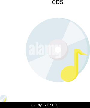 Einfaches CD-Vektorsymbol. Illustration Symbol Design-Vorlage für Web mobile UI-Element. Stock Vektor