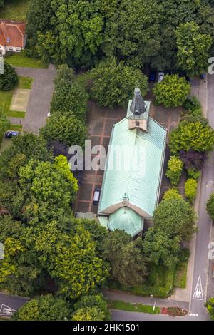 Luftaufnahme, St. Peter und Pauls Kirche, Hemmerde, Unna, Ruhrgebiet, Nordrhein-Westfalen, Deutschland, Ort der Anbetung, DE, Europa, religiöse Mita Stockfoto