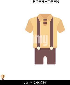 Lederhosen einfaches Vektorsymbol. Illustration Symbol Design-Vorlage für Web mobile UI-Element. Stock Vektor