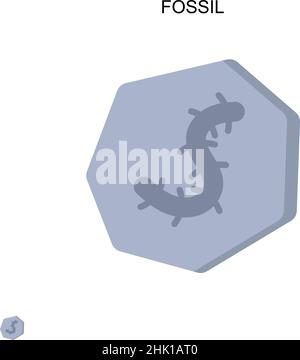 Fossil einfaches Vektor-Symbol. Illustration Symbol Design-Vorlage für Web mobile UI-Element. Stock Vektor