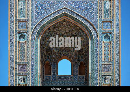 Wunderschöne Jameh Moschee in Yazd, Iran, Detail einer Moschee Stockfoto