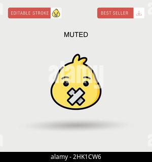 Stummgeschaltetem einfachen Vektorsymbol. Stock Vektor