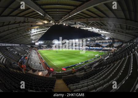 Swansea, Großbritannien. 01st Feb, 2022. Gesamtansicht von Swansea.com, Heimat der Stadt Swansea in Swansea, Vereinigtes Königreich am 2/1/2022. (Foto von Mike Jones/News Images/Sipa USA) Quelle: SIPA USA/Alamy Live News Stockfoto