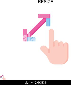 Einfaches Vektorsymbol in der Größe ändern. Illustration Symbol Design-Vorlage für Web mobile UI-Element. Stock Vektor