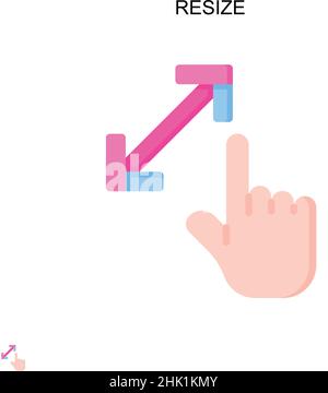 Einfaches Vektorsymbol in der Größe ändern. Illustration Symbol Design-Vorlage für Web mobile UI-Element. Stock Vektor