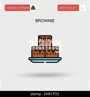 Einfaches Vektorsymbol „Brownie“. Stock Vektor