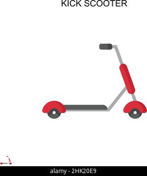 Kick Scooter einfaches Vektor-Symbol. Illustration Symbol Design-Vorlage für Web mobile UI-Element. Stock Vektor