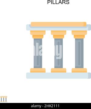 Einfaches Vektor-Symbol für Säulen. Illustration Symbol Design-Vorlage für Web mobile UI-Element. Stock Vektor