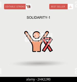 Solidarität-1 einfaches Vektor-Symbol. Stock Vektor