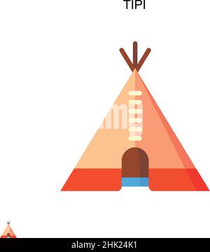 Einfaches Tipi-Vektorsymbol. Illustration Symbol Design-Vorlage für Web mobile UI-Element. Stock Vektor