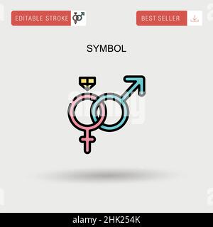 Symbol einfaches Vektorsymbol. Stock Vektor