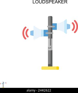 Einfaches Vektor-Symbol für Lautsprecher. Illustration Symbol Design-Vorlage für Web mobile UI-Element. Stock Vektor