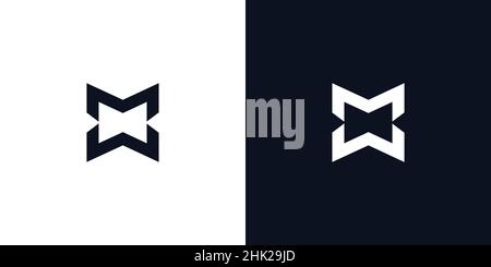 Modernes und elegantes Logo mit MW-Initialen Stock Vektor