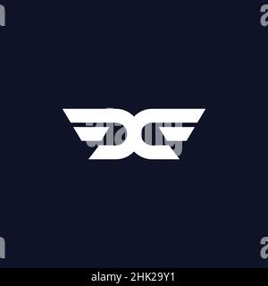 Coole und moderne Logo-Initialen DC Stock Vektor