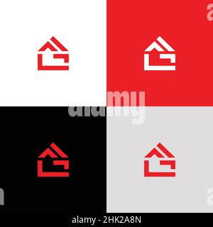 Ein modernes und cooles Immobilien-Logo-Design mit den Initialen FG Stock Vektor