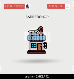 Barbershop einfaches Vektorsymbol. Stock Vektor