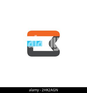 Modernes und cooles Anfangslogo mit EB-Buchstaben Stock Vektor