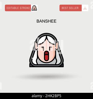 Einfaches Vektorsymbol für Banshee. Stock Vektor