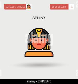 Einfaches Vektorsymbol Sphinx. Stock Vektor