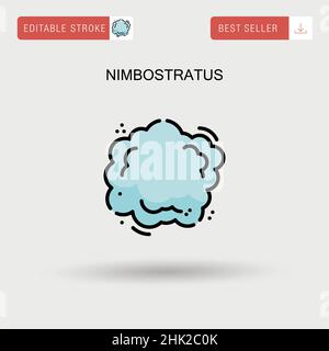 Einfaches Vektorsymbol Nimbostratus. Stock Vektor