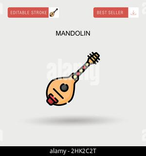 Einfaches Vektor-Symbol für Mandoline. Stock Vektor