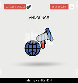 Einfaches Vektorsymbol ankündigen. Stock Vektor