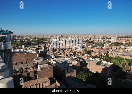 Der Panoramablick auf Peshawar, Pakistan Stockfoto