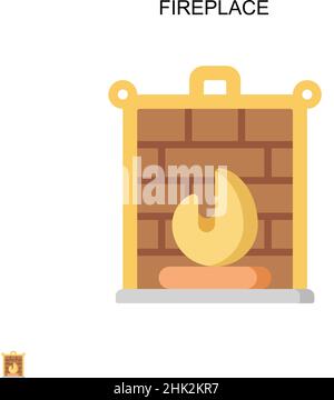 Einfaches Vektor-Symbol für Kamin. Illustration Symbol Design-Vorlage für Web mobile UI-Element. Stock Vektor