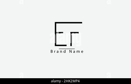 Vorlage für ein abstraktes Vektorlogo mit EF FE E F-Monogramm Stock Vektor