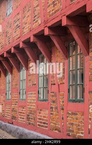 Südschweden, Ystad, traditionelles Fachwerkgebäude, per Helsas Gard, 16th. Jahrhundert Stockfoto