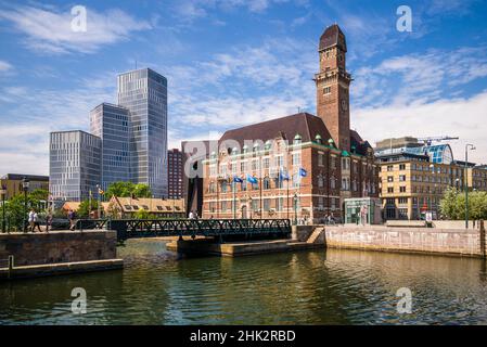 Schweden, Scania, Malmö, Bagers Plats Square, World Maritime University und The Malmo Live Buildings (nur für redaktionelle Verwendung) Stockfoto