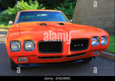 Orange 1970 Pontiac GTO „The Judge“ Stockfoto