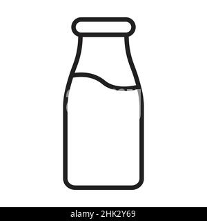 Symbol für Milchflasche für Grafikdesign, Logo, Website, Social Media, mobile App, UI Stock Vektor