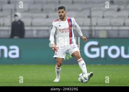 Lyon, Frankreich. 1st. Februar 2022. Henrique von Lyon während des Spiels der Uber Eats Ligue 1 im Groupama Stadium, Lyon. Bildnachweis sollte lauten: Jonathan Moscrop/Sportimage Kredit: Sportimage/Alamy Live News Stockfoto