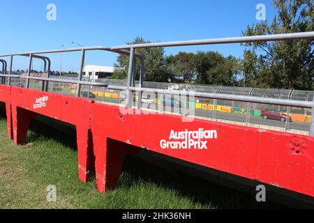 Formel-1-Rennstrecke Albert Park Circuit in Melbourne, Australien Stockfoto