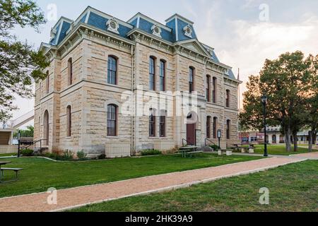 Blanco, Texas, USA. Das alte Steingericht in Blanco, Texas. (Nur Für Redaktionelle Zwecke) Stockfoto