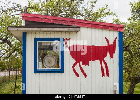 Schweden, Gotland Island, Vastergarn, Smaklosa Rock Music Museum, Exterieur Stockfoto